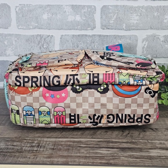 Harajuku Lovers Graphic Print Shoulder Bag Y2K Kawaii Anime Skater Girl Style - Picture 6 of 11